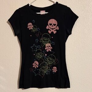 Ransom Black Kids T-Shirt with Colorful Skull Design
